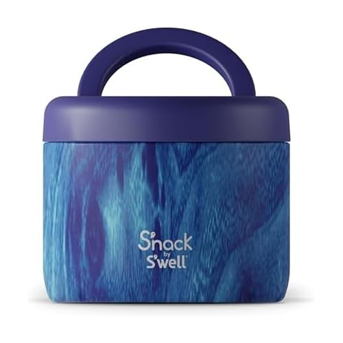 S'nack by S'well Stainless Steel Food Container (Azure Forest / 24oz / Container)