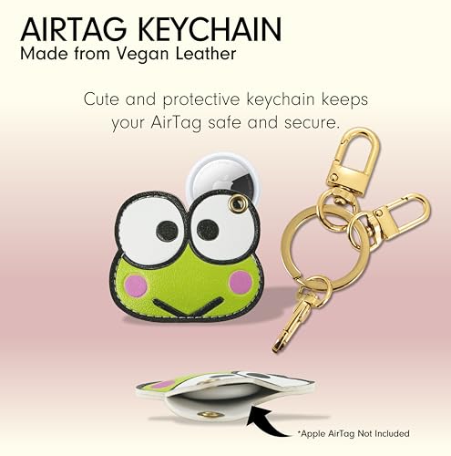 x Sanrio Character Keychain Case Compatible with Apple AirTag (Keroppi)