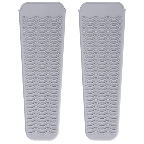 Heat Resistant Mat for Hot Tools (Gray-2 Pack)