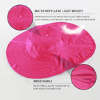 Outdoor UPF50+ Sun Hat Wide Brim Mesh Fishing Hat with Neck Flap Beach Hat Large Brim Safari Hat (Large-X-Large / Rose Red)