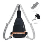 7L Sling Bag for Women Vegan Leather Crossbody Purse Chest Bags Fashionable Trendy Fanny Pack with Travel (7L / 7l-m-black)