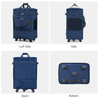 Expandable Luggage Bags for Travel Collapsible Suitcase with Wheels (Blue)