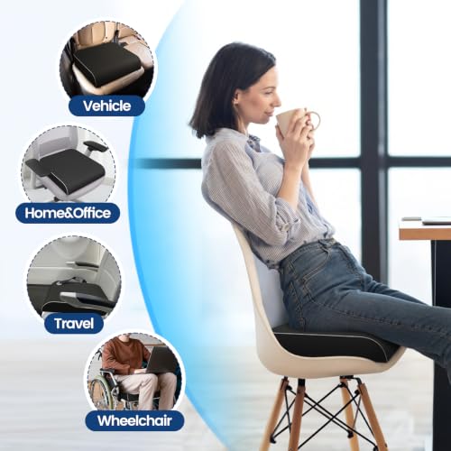 Seat Cushion Chair Pad (Black / 2X-Large)