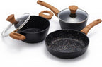 3 Piece Cookware Set (Black / 3-Piece Set,9.25" skillet)
