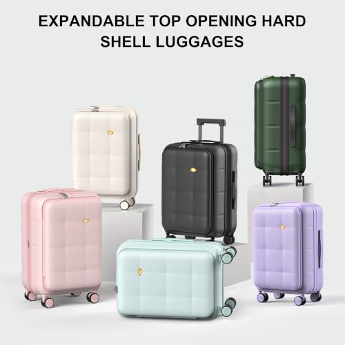 20 Inch Expandable Carry On Luggage Airline Approved (20 inch / Dark Green)