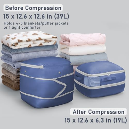 Compression Storage Bags 8 Pack (Navy Blue / 39L x 8 Pack)