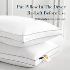 Luxury Feather Down Pillow Standard Queen Size Pack of 1 (Standard Queen (Pack of 1))