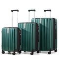 Expandable Hard Shell Luggage Sets (3 Pc Set EXT (20/24/29) / Blackish Green)