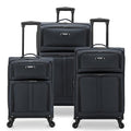 Anzio Softside Expandable Luggage with Spinner Wheels (Dark Grey / 3-Piece Set (22/26/30))