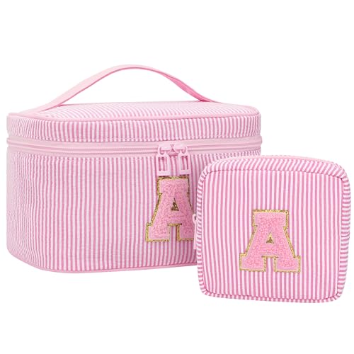 Initial Makeup Bags for Women (Pink 2 / S)