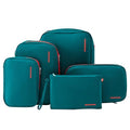 Waterproof Compression Packing Cubes 5 (Dark Green / 5-Piece Set)