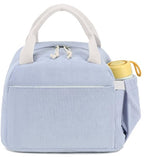 Lunch Bag for Women Men Cute Corduroy Lunch Tote Bags Reusable Insulated Lunch Box Large Capacity Reusable Insulated Cooler for Work Picnic or Travel (Corduroy Blue / 10L)