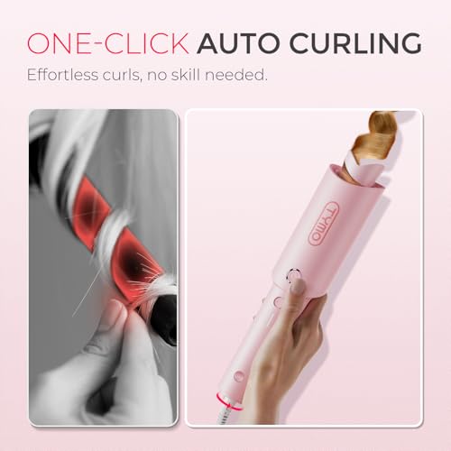 Automatic Rotating Curling Iron (1 1/4 Inch / Pink)