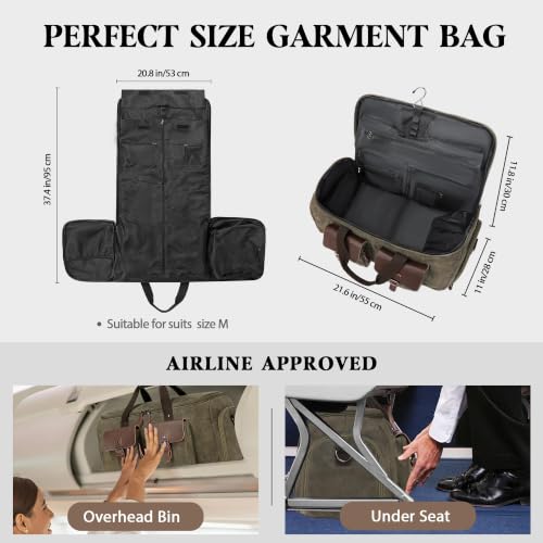 Garment Bags for Travel (Vintage Grey 01 / Large-50L Duffle Bag)