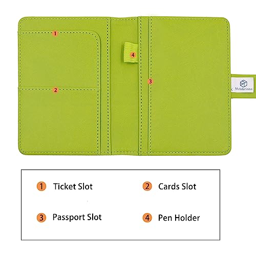 Premium Leather Passport Holder Covers Case (AU-Grass green)