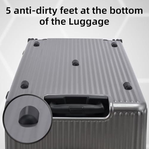 29 Inch Aluminum Frame Checked Luggage Top Opening (Gray / 29 Inch)
