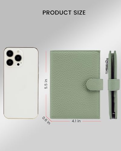 RFID Slim Passport Holder for Women (Light Green)