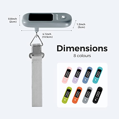 Digital Luggage Scale for Travel (Rock Grey)
