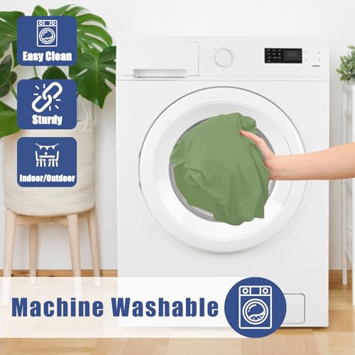 2 Pack Rectangle Spandex Fitted Table Cloth (Sage Green / 72" x 36" (Rectangular))