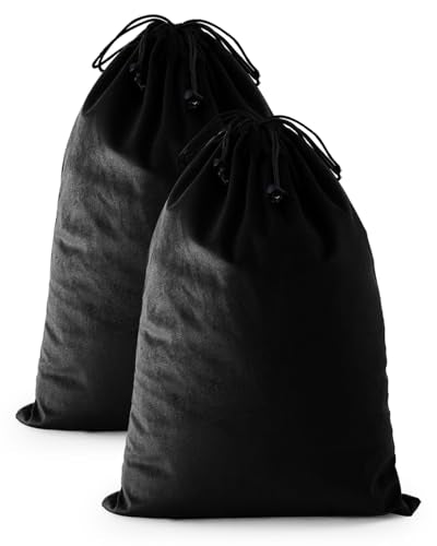 2 Pcs Shoe Bags for Travel (Black Beauty / 17.3"x12.6")