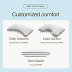 Eden Cut Out Bed Pillow for Side Sleepers (Queen / Cut-out)