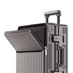 Carry on suitcase Zipperless Luggage (Dark Gray / 24 inch)