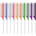 10 PCS Rat Tail Combs Set (Rainbow)