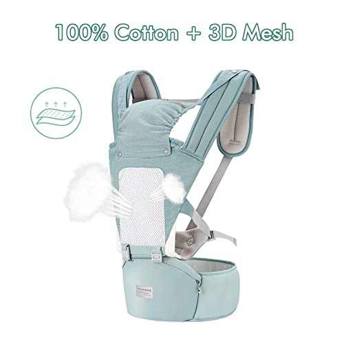 Baby Carrier Newborn to Toddler Baby Carriers with Seat Infant Baby Holder Backpack Baby Carriers Front and Back for Carrying and Hiking (Green)