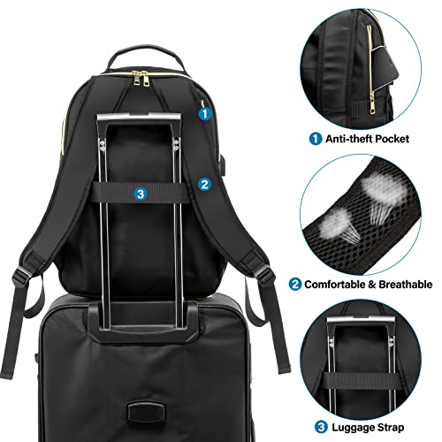 Laptop Backpack for Women (Black D / 17-Inch)