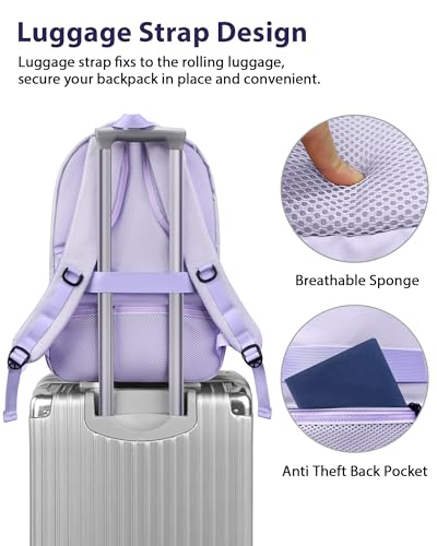 Extra Large Laptop Backpack for Women (Purple / 18 Inch)