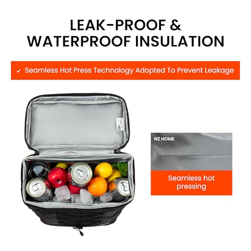Insulated Cooler Backpack Portable Lightweight Leak Proof Waterproof Multiple Compartments Thermal Bag with Bottle Wine Holder for Beach Travel Camping Hiking Picnic Lunch (Backpack)