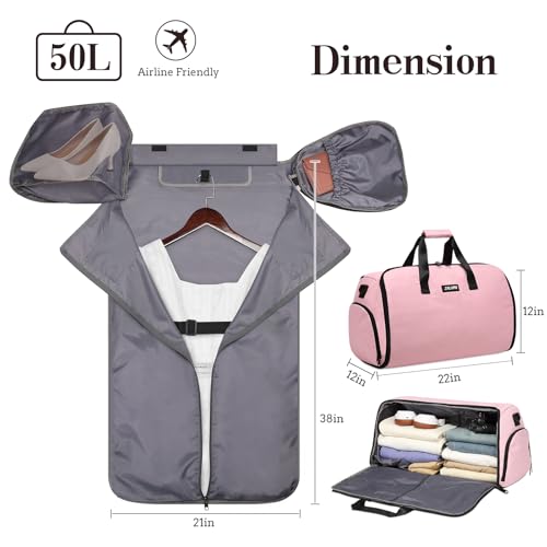 Garment Duffle Bags for Travel (Pink)