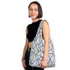 Standard 19L Tote Foldable Packable Reusable Grocery Shopping Bag (Sketch)