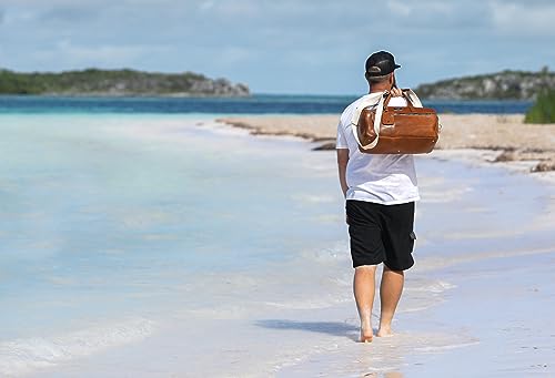 Handmade Leather Duffel Bag Luxury Duffle Bag Leather weekender Backpack for Men Full Grain Brown Leather TSA Approved