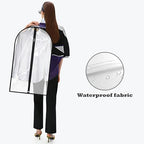 Garment Bags for Hanging Clothes (Clear / 45''- 1 Pack)