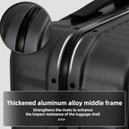 29 Inch Aluminum Frame Checked Luggage Top Opening (Black / 29 Inch)