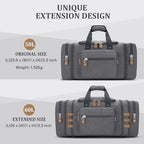 Canvas Duffle Bag (Grey / X-Large-60L (With Toiletry Bag))