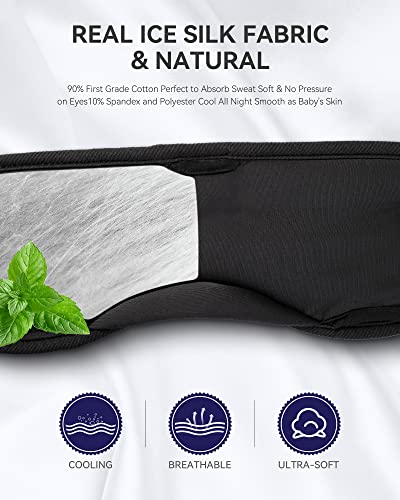 Sleep Headphones Bluetooth 5.4 Sleep Mask with HD Sound (Blue)