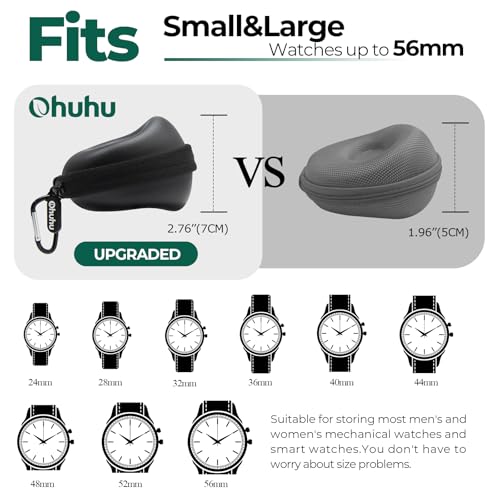 Watch Travel Case for Men Single Watch Organizer Fits 56mm
