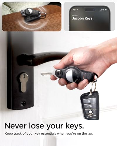 for AirTag Key Organizer (Black (With Airtag Slot))