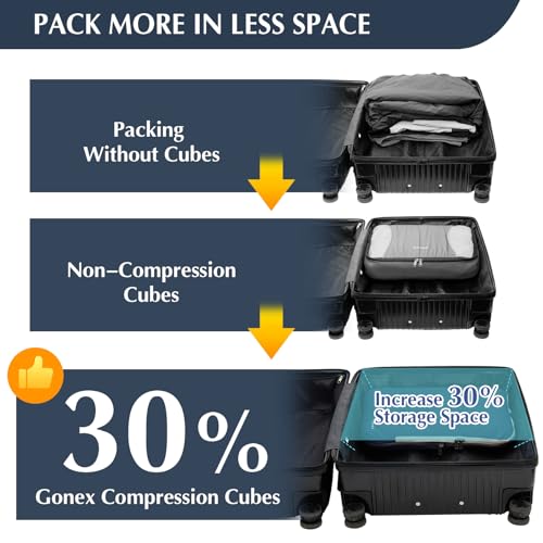Compression Packing Cubes (4-Purplish Blue / 4 Set)