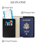 Passport Holder for Travel Essentials (Black)