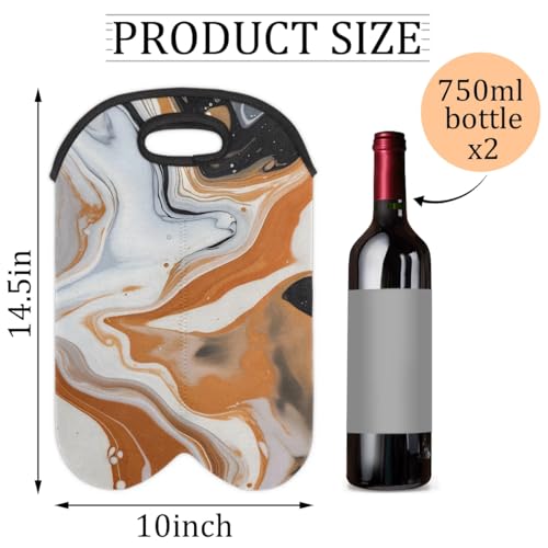 Wine Carrier Tote Personalized Bag for 2 Bottles (Style 3 / 10*14.5)