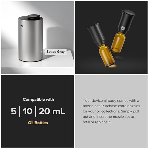 ANX Waterless Diffuser for Essential Oil for Home (Black)