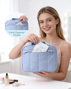 Hanging Travel Toiletry Bag for Women (Z-Blue / Medium)