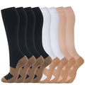 8 Pairs Compression Socks for Men & Women 20 (Large-X-Large / 26-8 Pairs-black/White Copper)