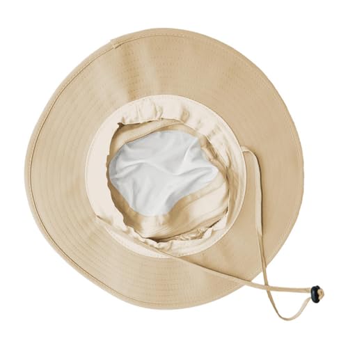 Sun Hats for Men Women Fishing Hat UPF 50+ Breathable Wide Brim Summer UV Protection Hat (1pack-beige)