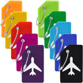 10 Pack Silicone Luggage Tags for Suitcase (Set of 10 / Multicolour)