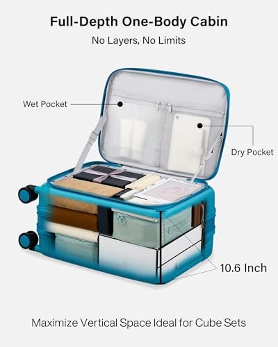 Hardside Expandable Carry On Luggage (Caribbean Blue / 20 Inch EXT)