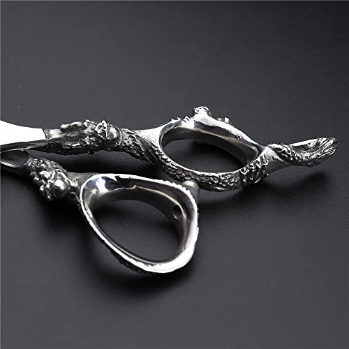 6/7/7.5/8/9" Japanese 440C Styling Studio Scissors Hairdressing Professional Styling Tool Kit Scissors (19cm Platte Schaar) (7.5" Flat Schaar)